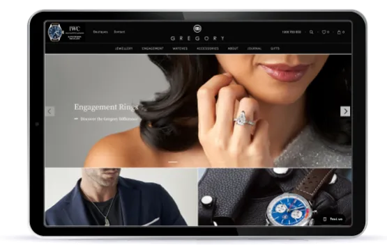 homepage of a fine jewelry eCommerce website backed by WordPress WooCommerce hosting